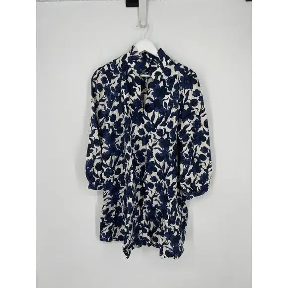 blue poppy palmerston dress Emily McCarthy Poppy Dress Cotton Navy l